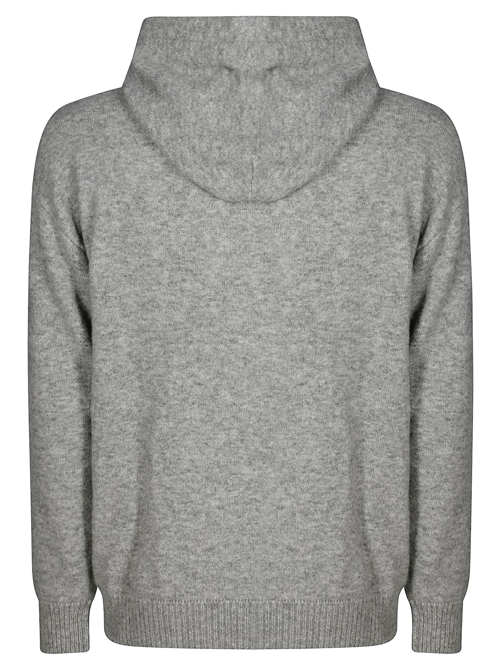 Shop Laneus Soft Cashmere Hoodie In Grey