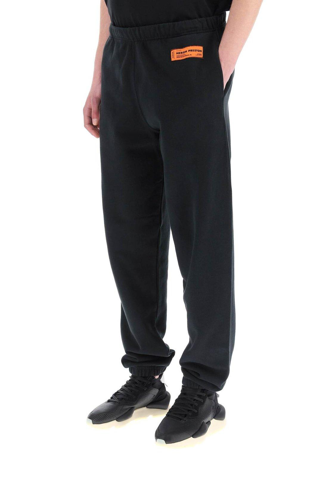 HERON PRESTON LOGO PATCH ELASTICATED-WAIST TRACK PANTS 