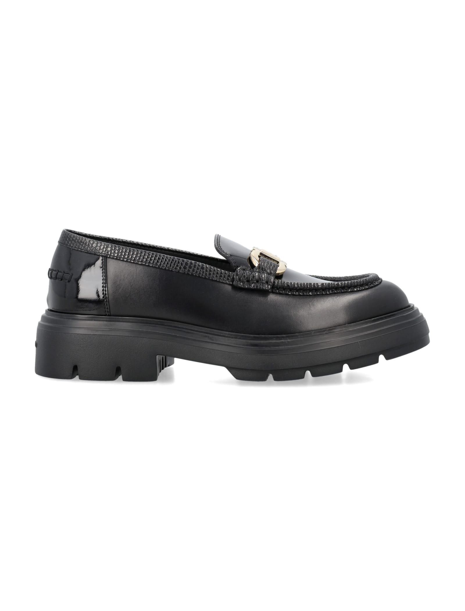 Shop Ferragamo Brooke Loafers In Nero