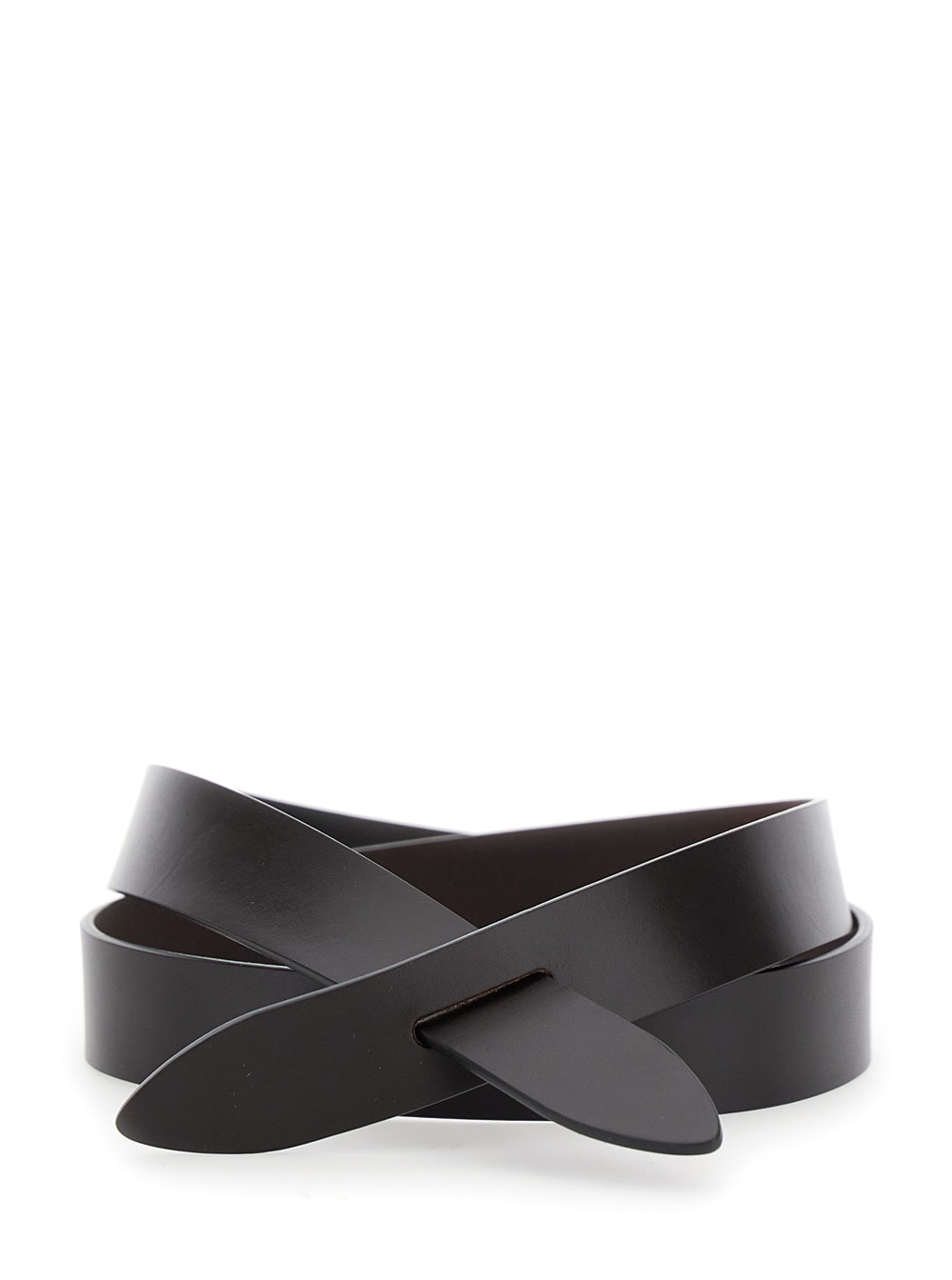 Isabel Marant Brown Belt With Braided Design In Leather Woman