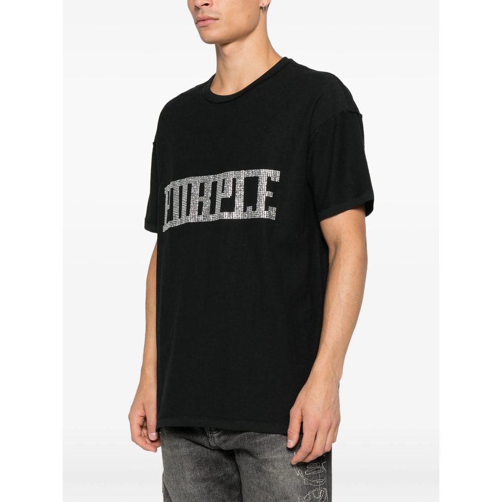 Purple Brand Embellished T-shirt In Black