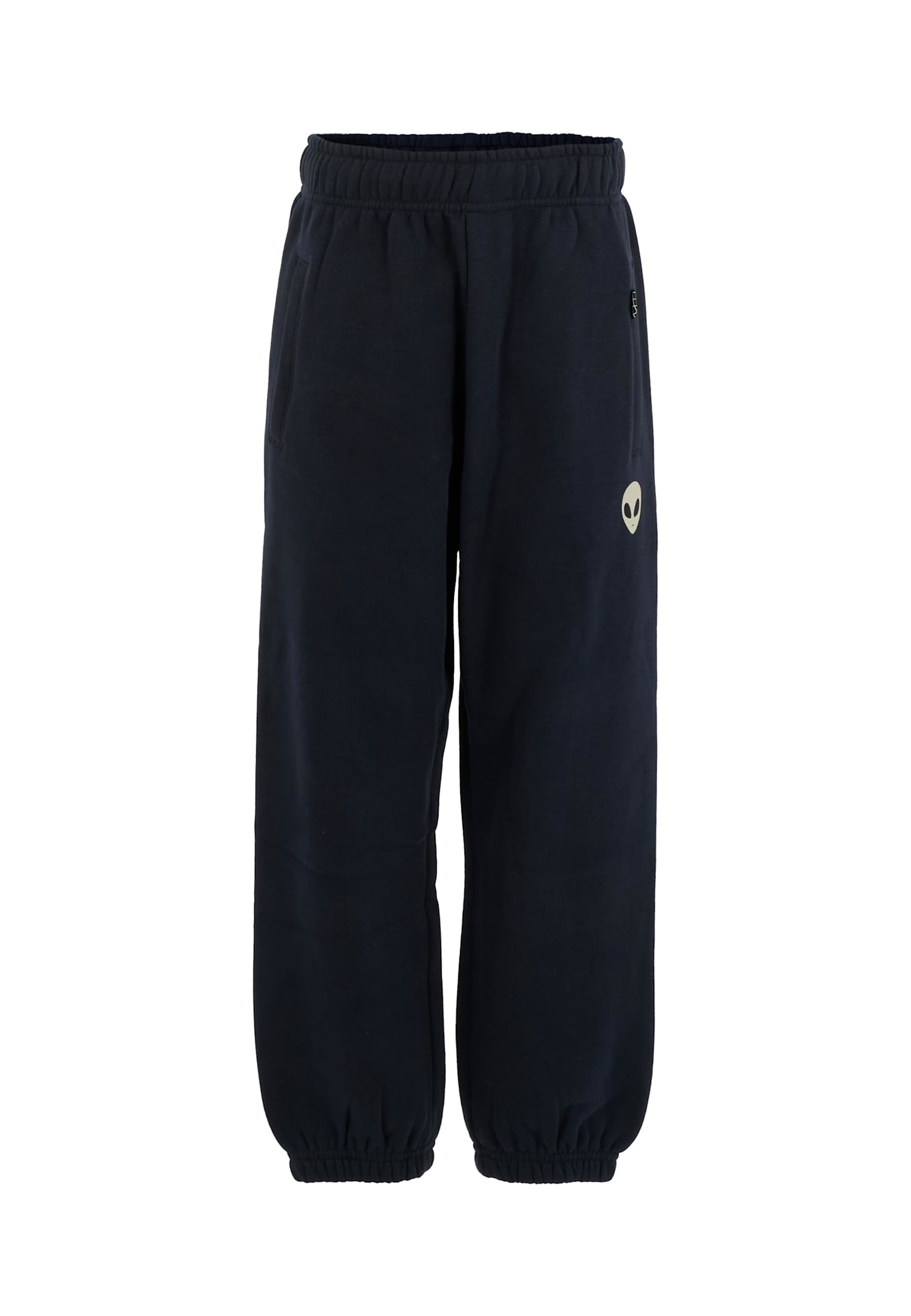 Molo Blue Trousers For Boy With Alien In Blue