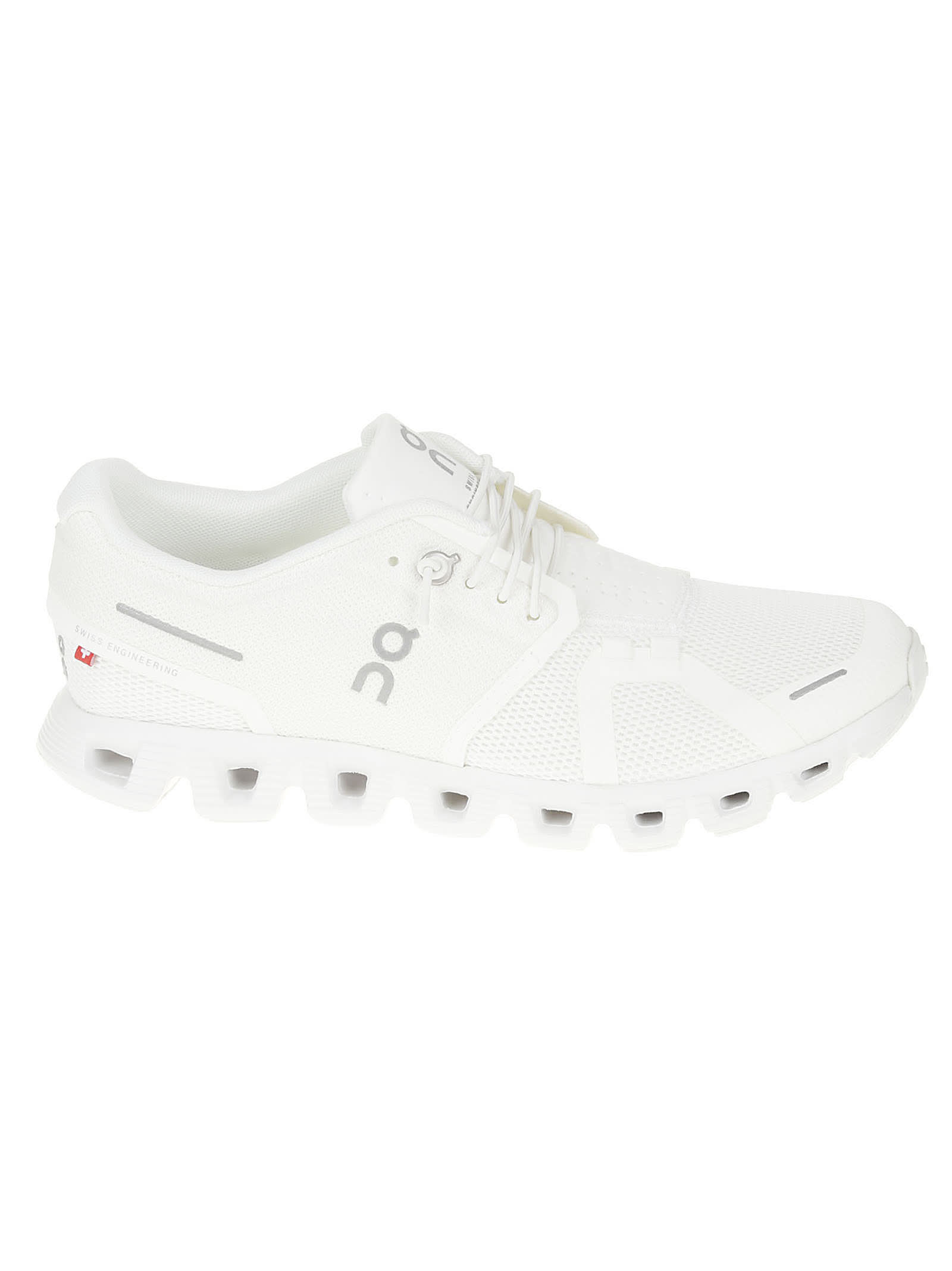 On Logo Side Classic Sneakers In White