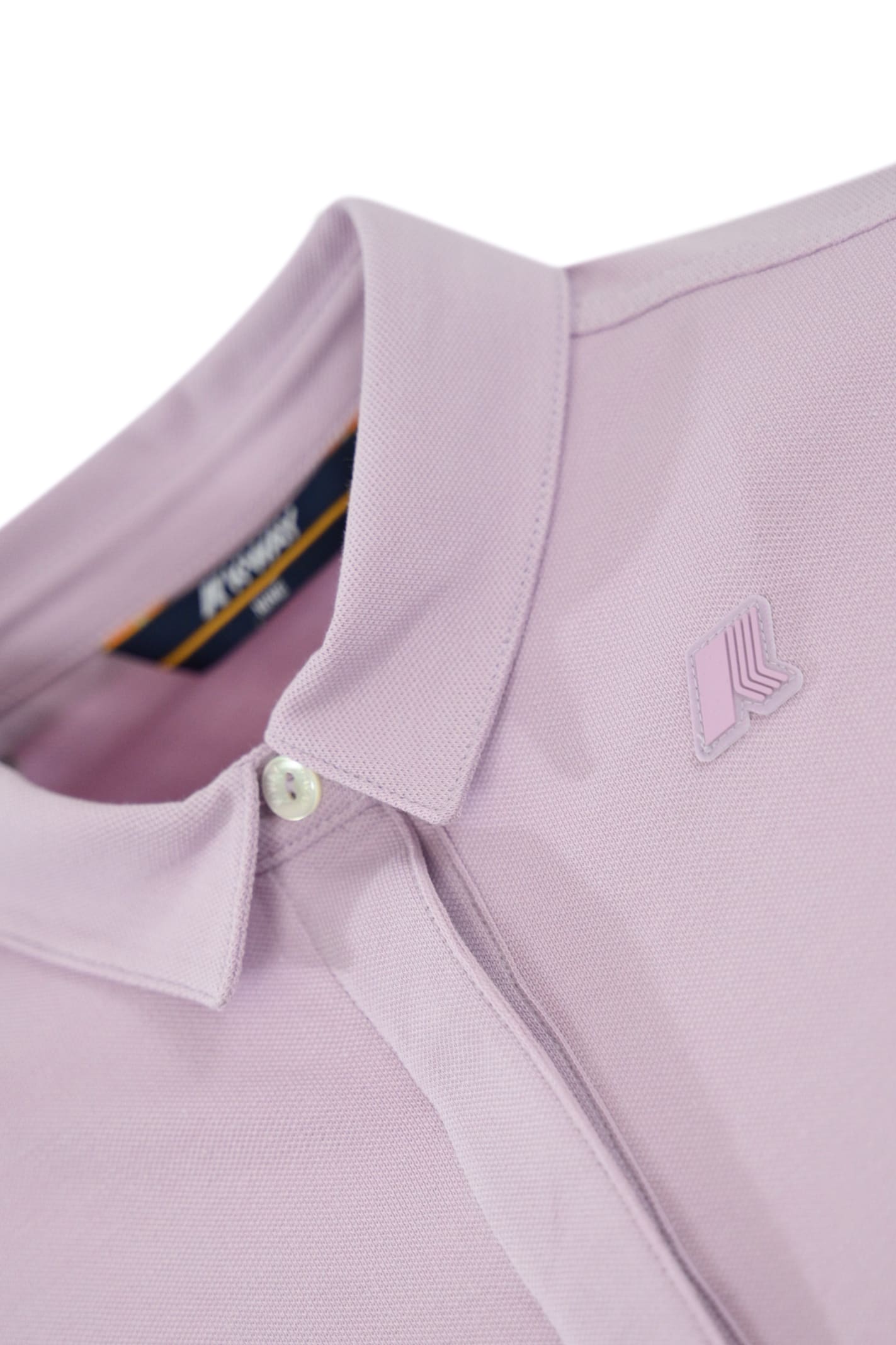 K-way Amanda Piquet Polo Shirt In Cotton In Violet Lt Lilac