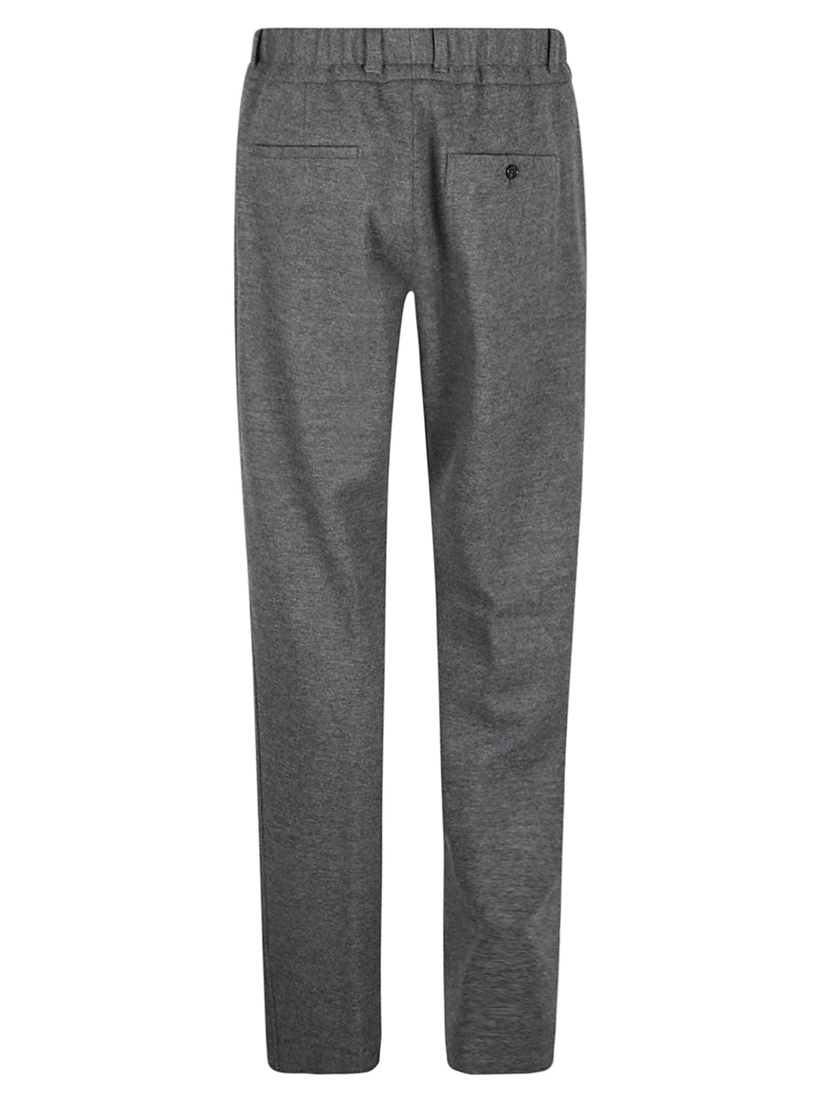 Shop Lanvin Buttoned Waist Trousers In Dark Grey