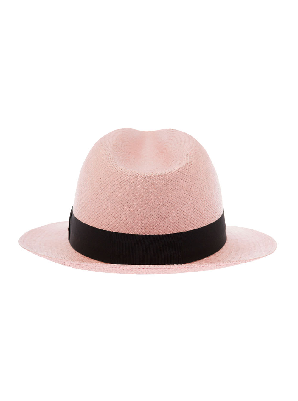 Saint Laurent Petit Waikiki Panama Hat In Pink