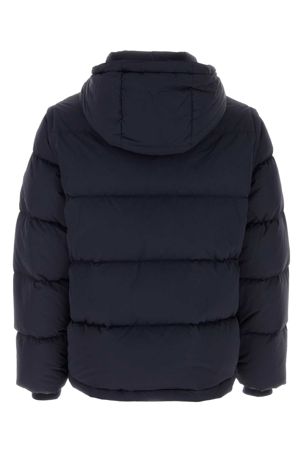 Shop Burberry Navy Blue Nylon Down Jacket In Nvychrclmelipchk