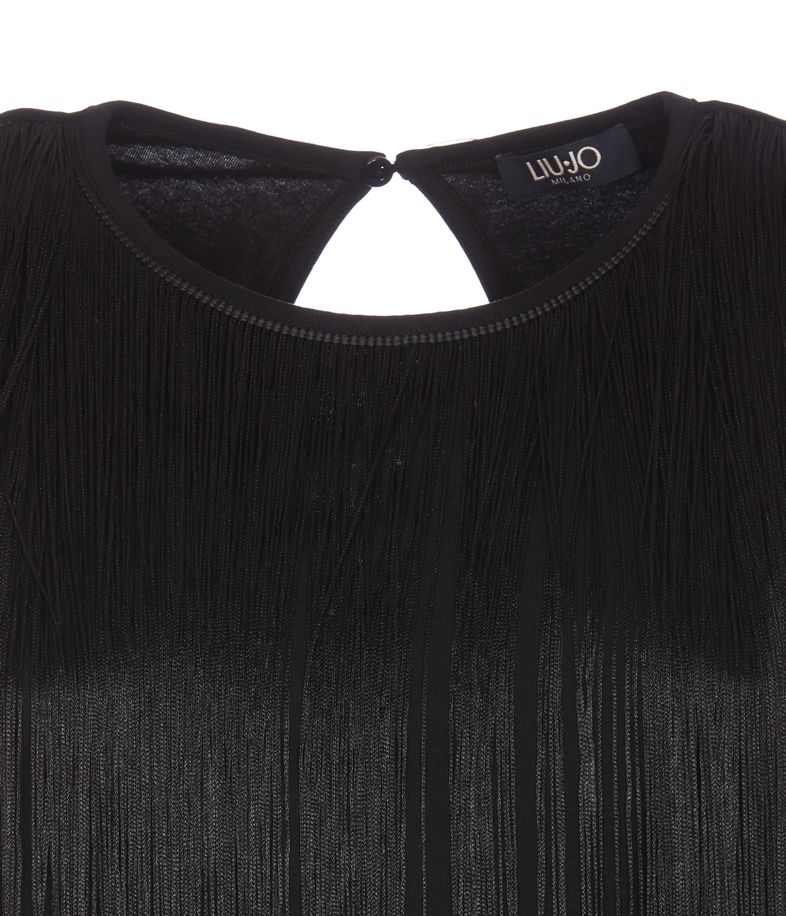Shop Liu •jo Frangine Top In Black