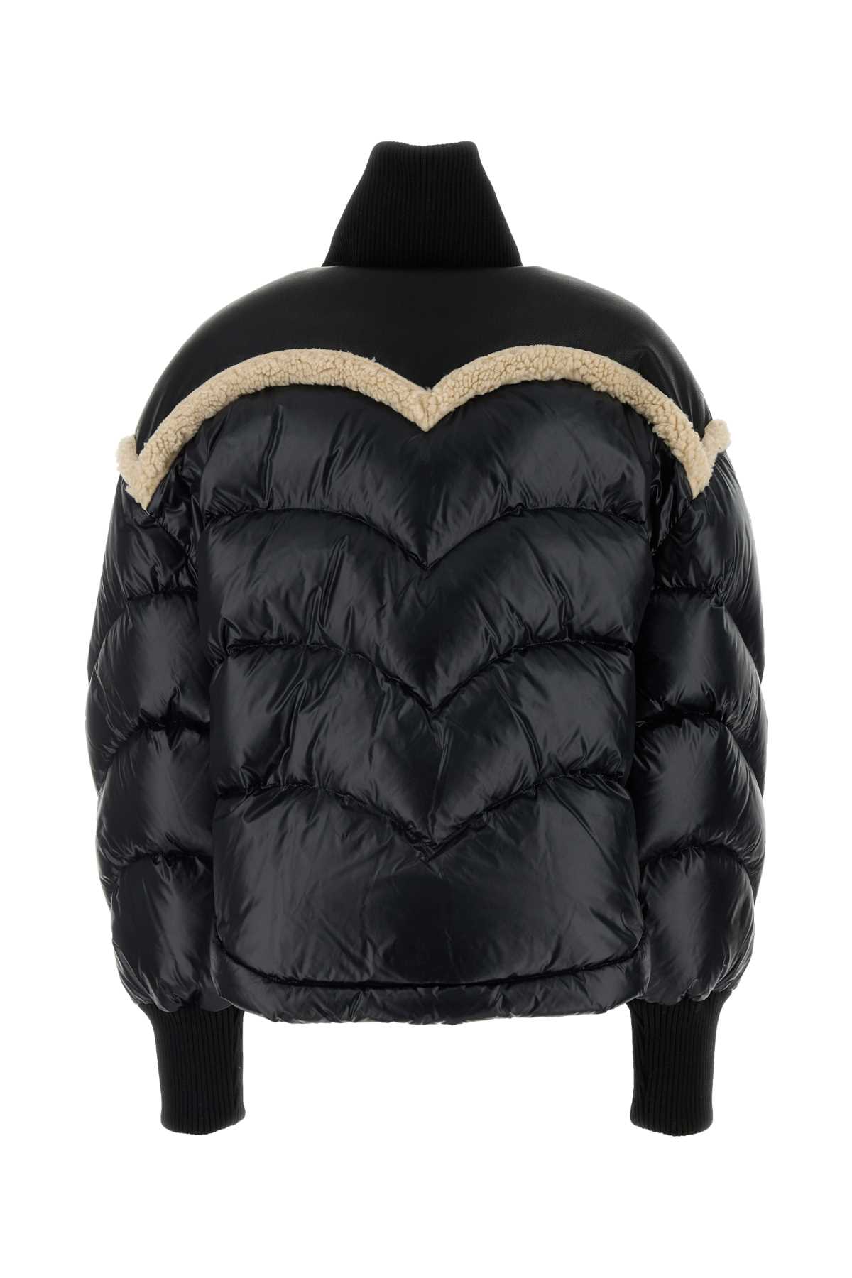 Khrisjoy Black Nylon Corazon Down Jacket In Black