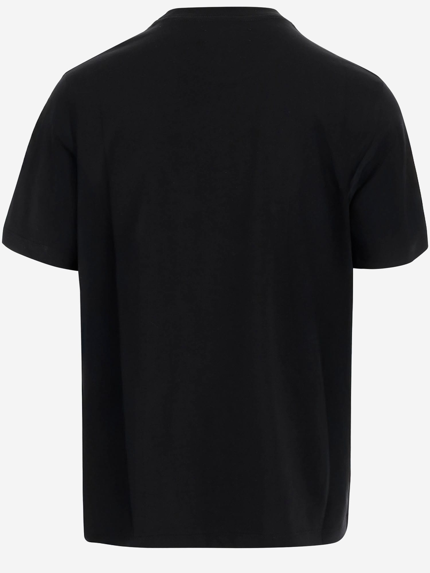 Amiri Black Crewneck T-shirt With Logo Lettering Print On The Front In Cotton Man In Black
