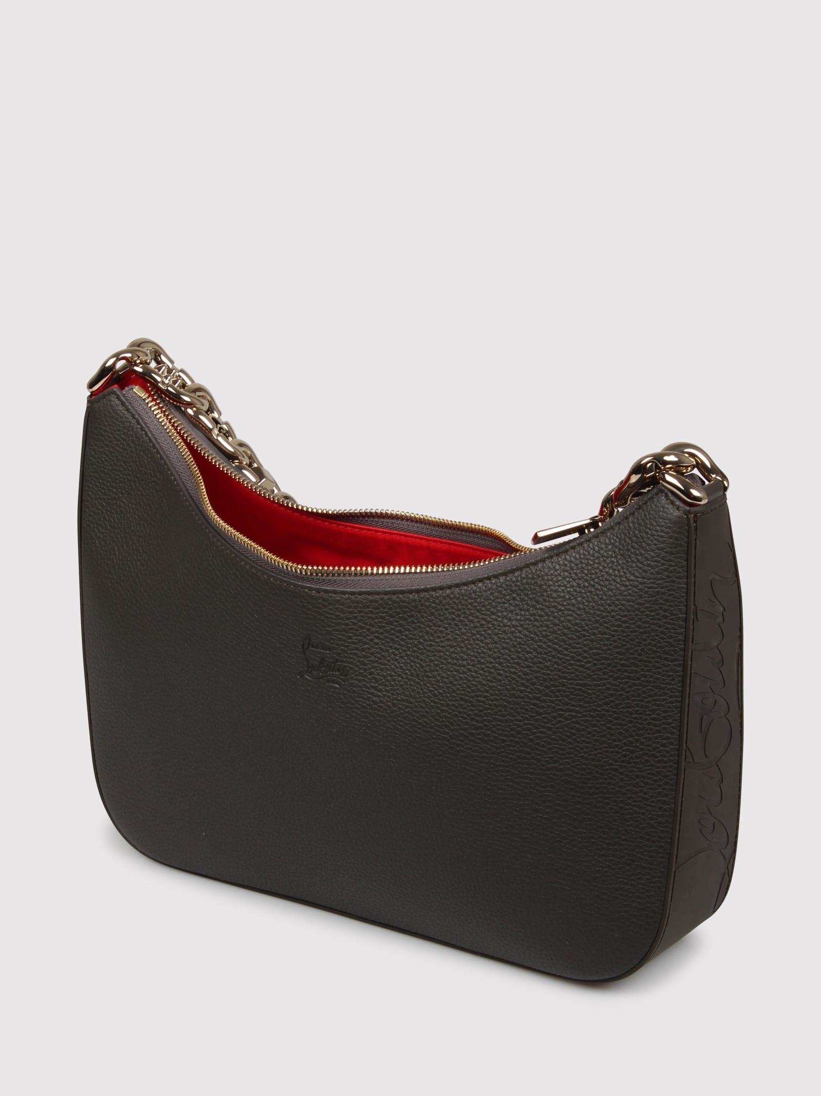 Shop Christian Louboutin Loubila Hobo Bag In Grey