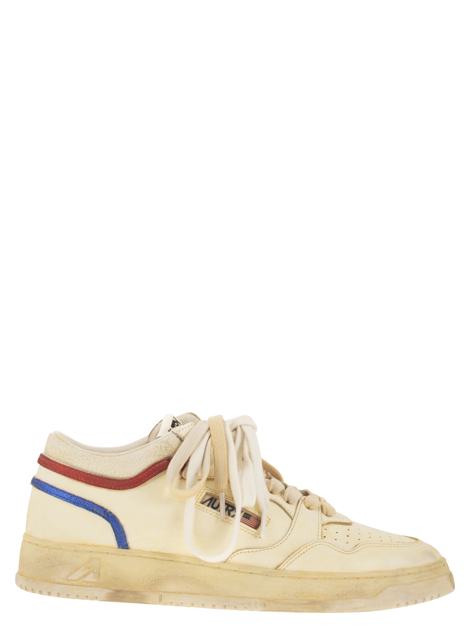 Autry Med Way Leather Sneakers In Nude