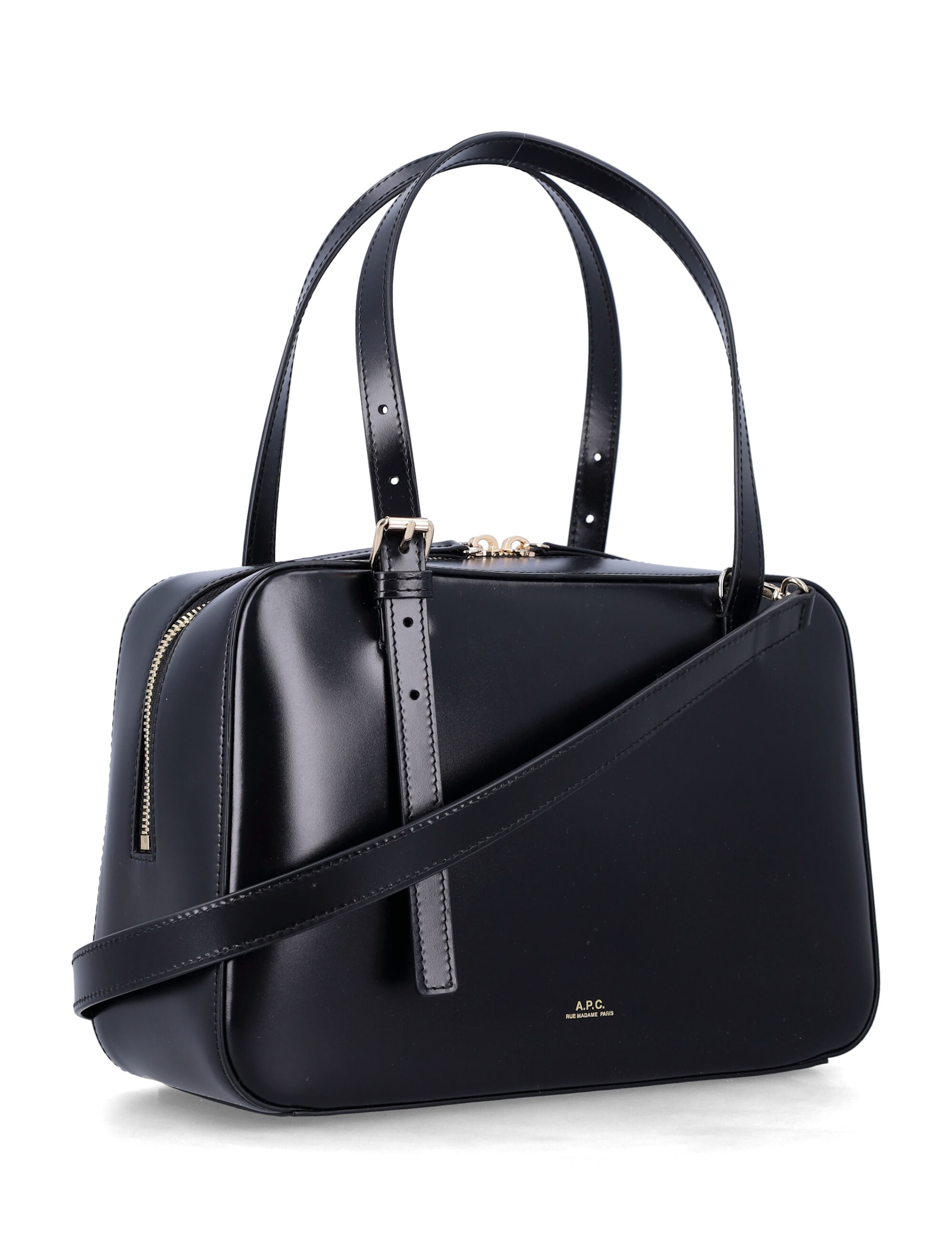 Apc A.p.c. Black Shoulder Bag With Versatile Carrying Options In Black