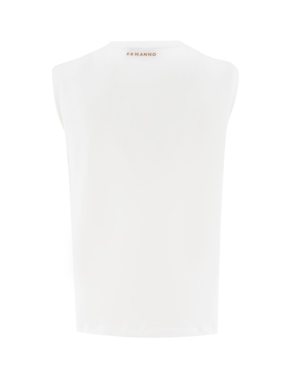 Shop Ermanno Firenze T-shirt In Off White/sand Des