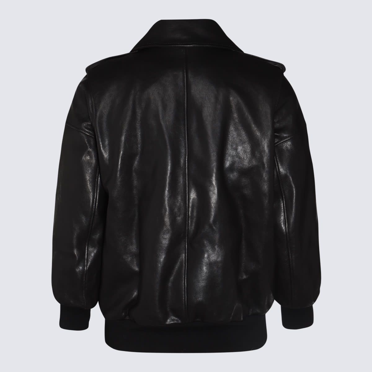 Shop Alexander Mcqueen Black Leather Jacket