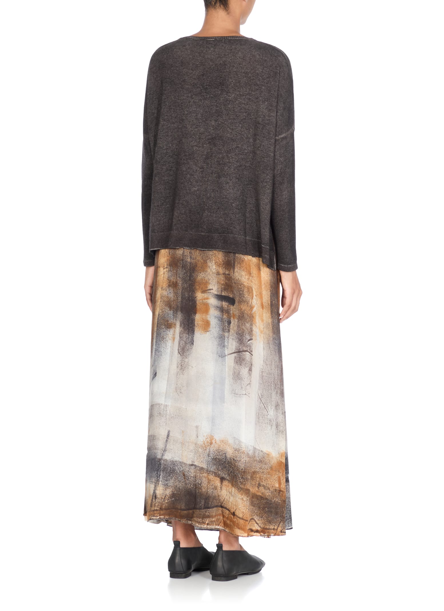 Avant Toi Gradient Grey Cashmere Sweater In Gray