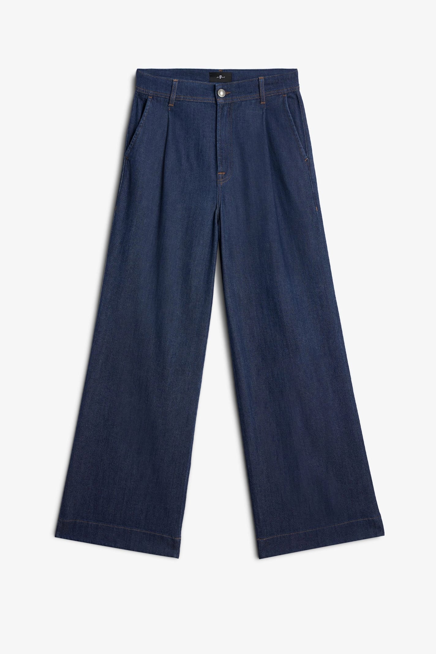 7 For All Mankind Pleated Trouser Halona In Blue