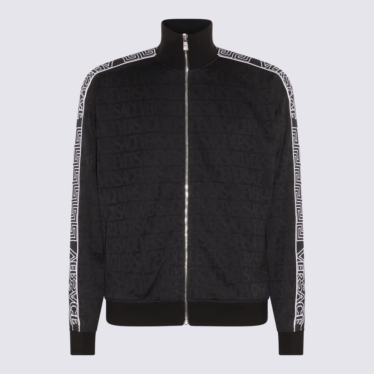 Shop Versace Blak Nylon Sweatshirt In Black
