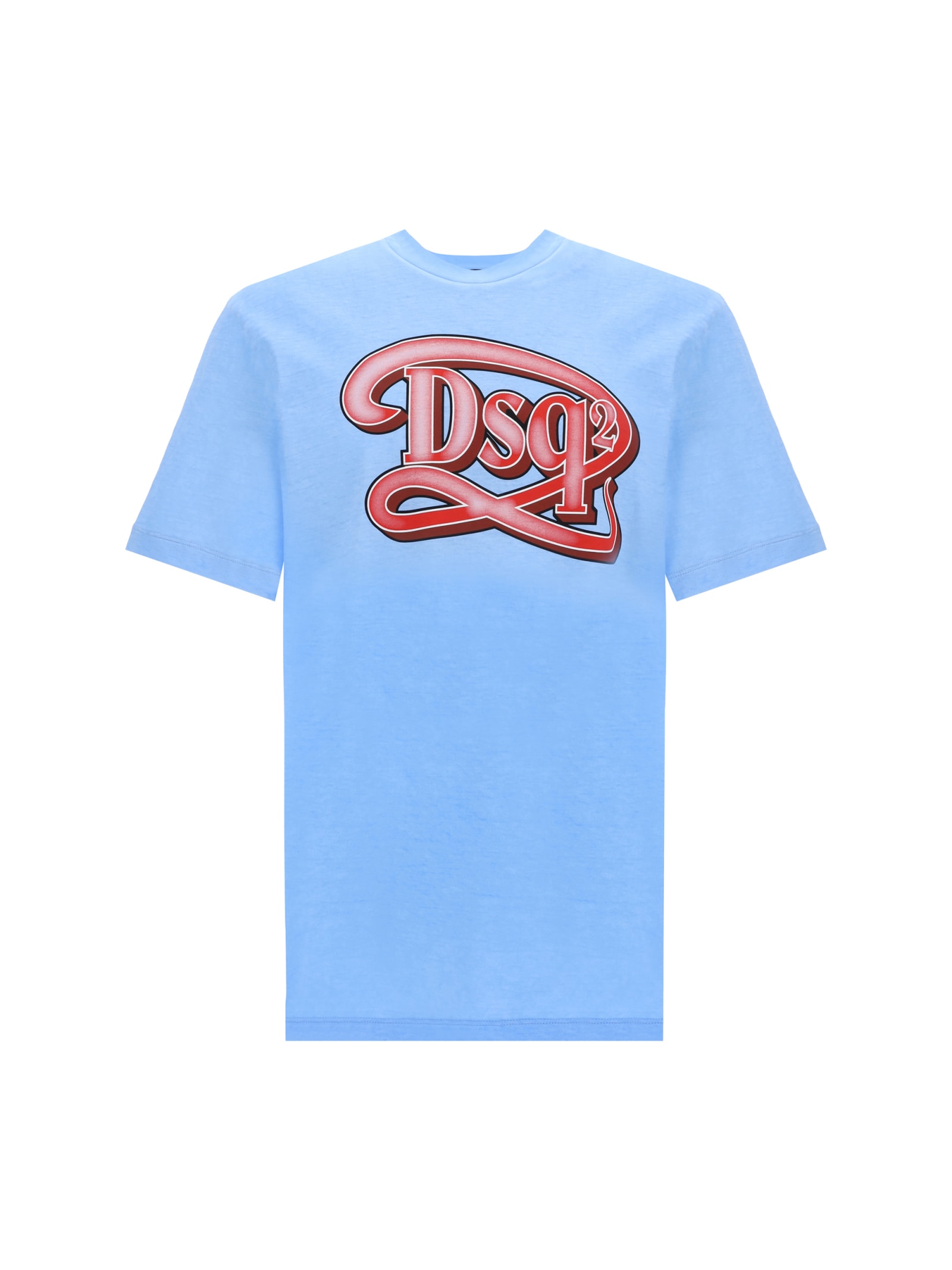 Shop Dsquared2 T-shirt In Clear Blue