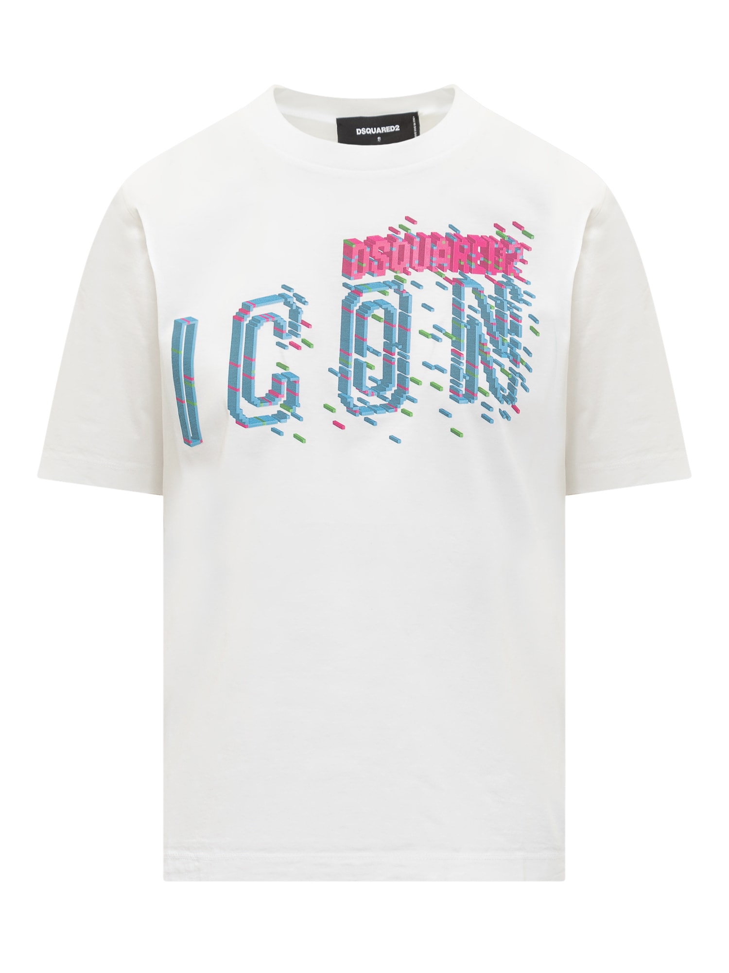 Shop Dsquared2 Icon Pixeled T-shirt In White