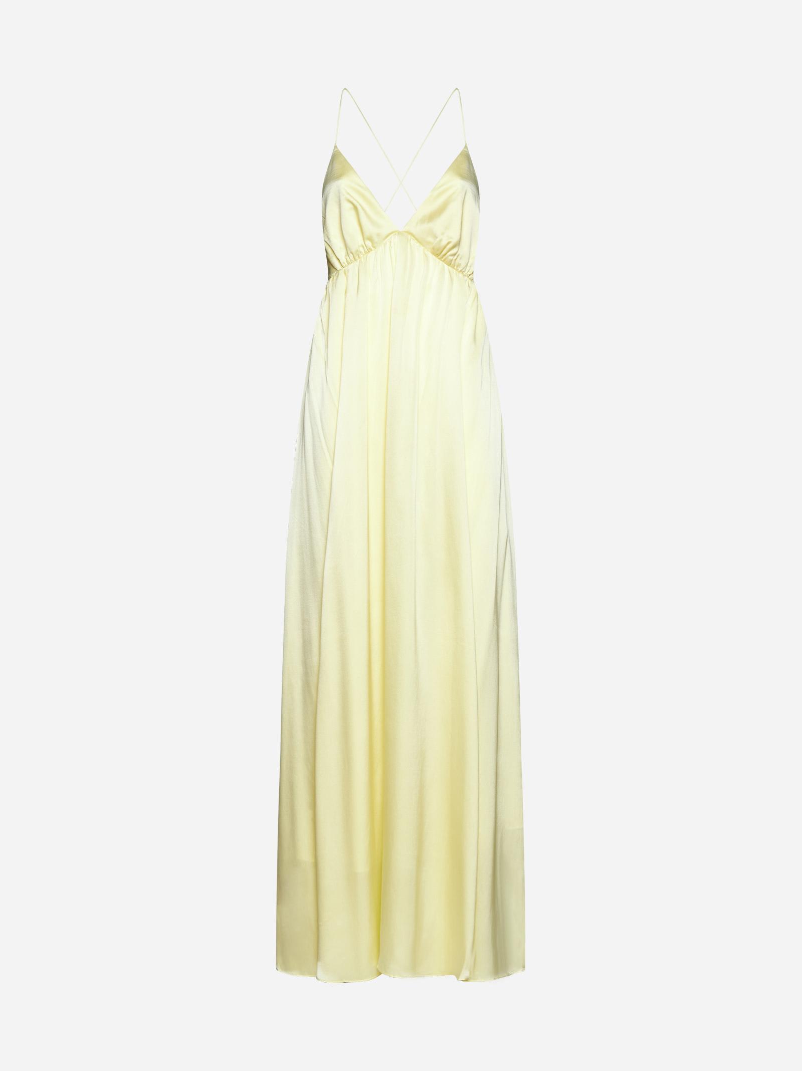 Shop Zimmermann Silk Long Slip Dress In Yellow