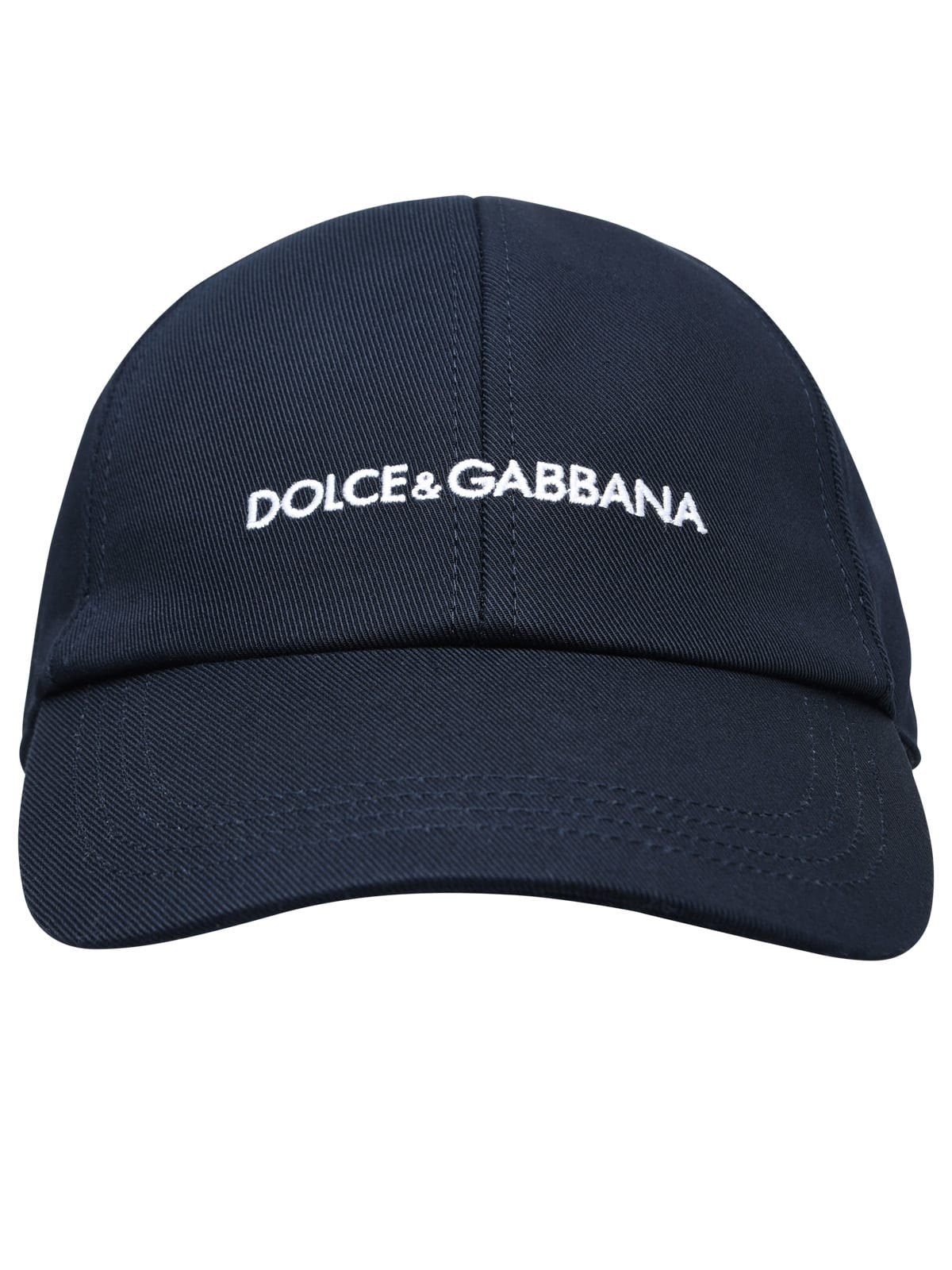 Shop Dolce & Gabbana Black Cotton Hat In Blu Scurissimo 1