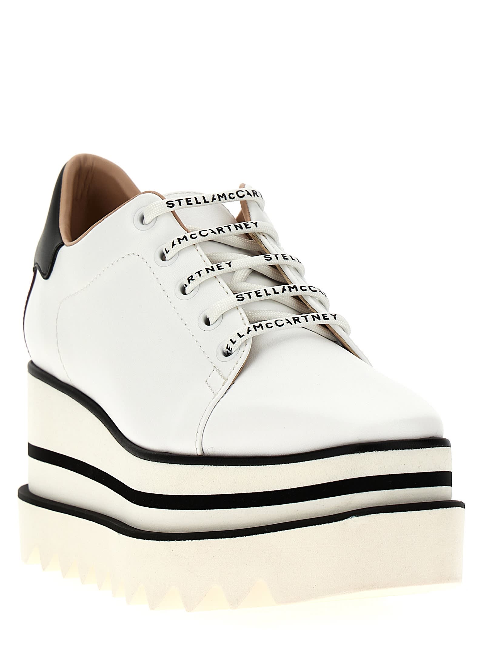 Stella Mccartney Sneakers Con Zeppa Elyse In Bianco