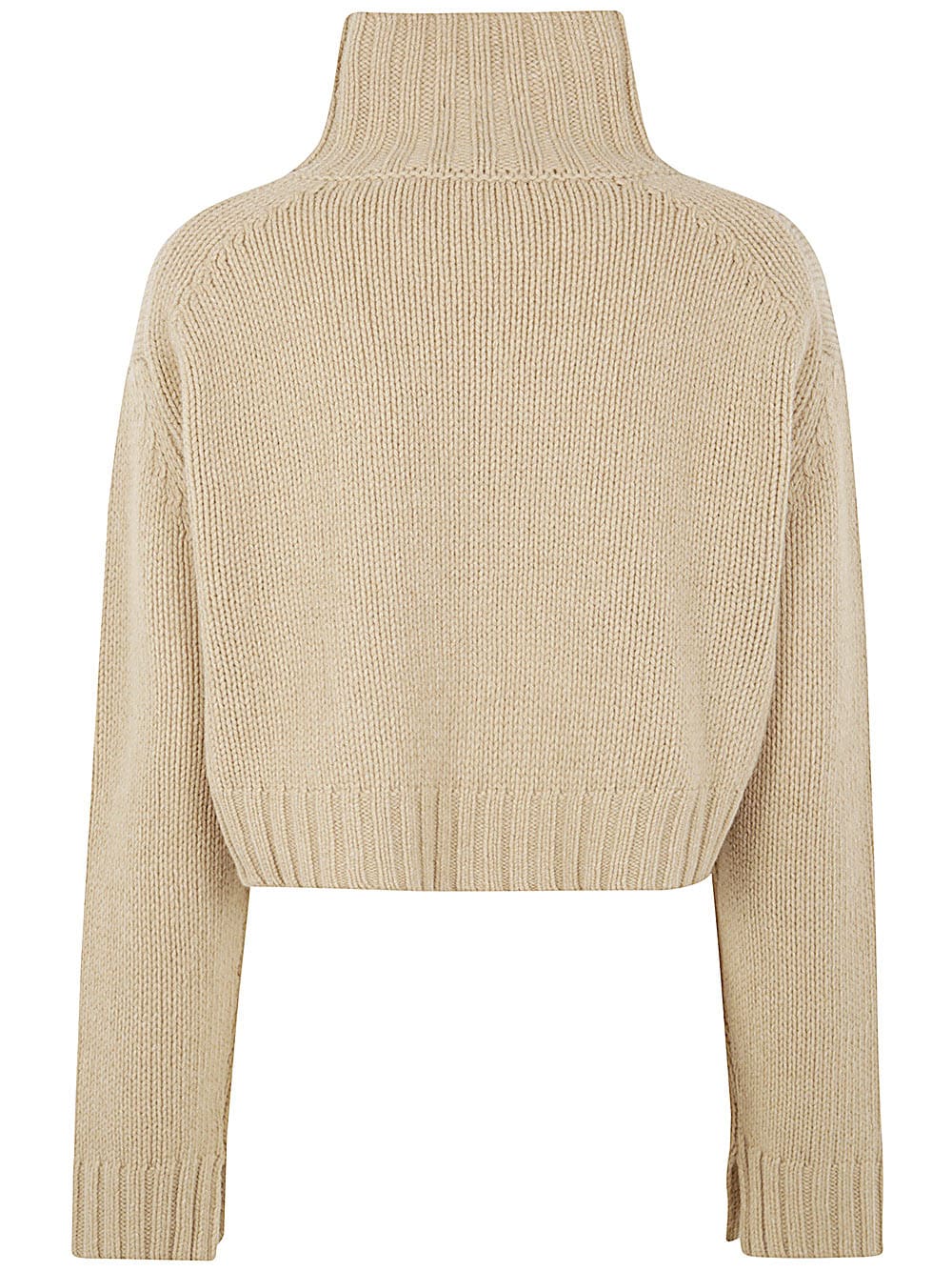 Shop Nuur Long Sleeves Turtle Neck Sweater In Camel