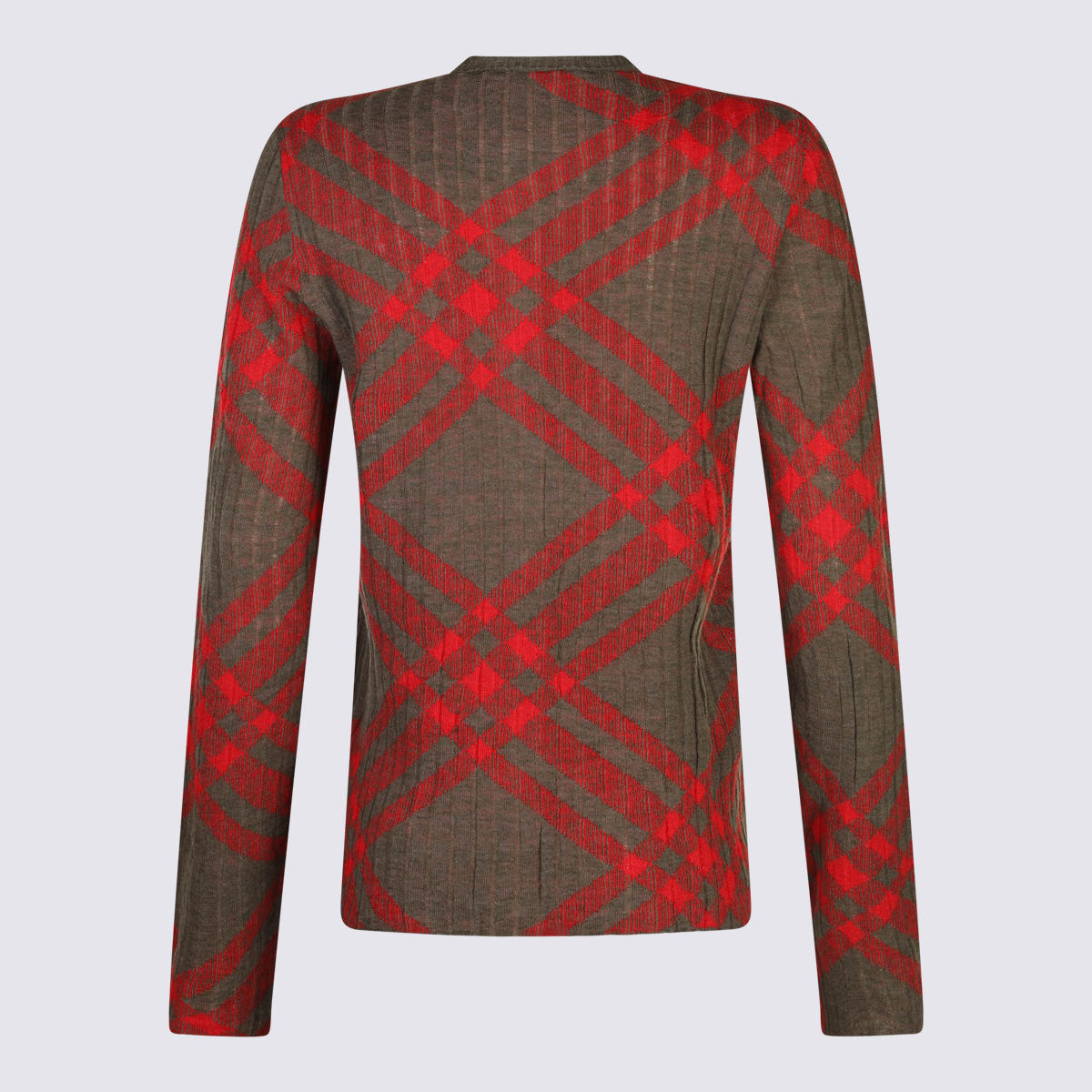 Shop Burberry Brown And Red Knitwear In Loch Ip Check