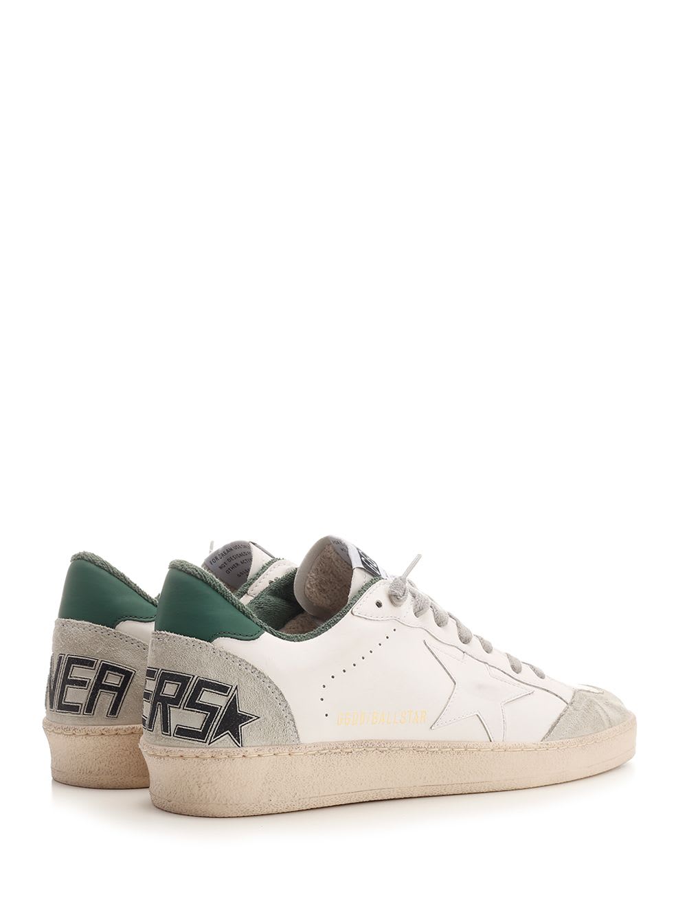 Shop Golden Goose Ball Star Sneakers In Green