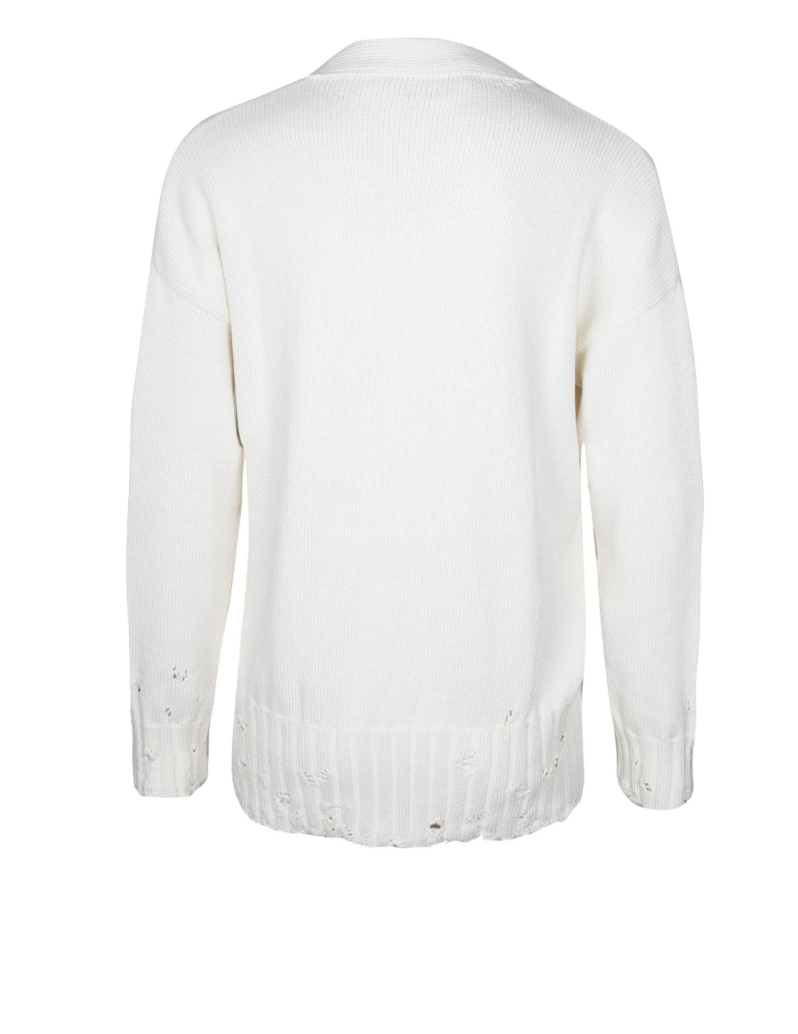 Shop Marni Cardigan In White Color Cotton