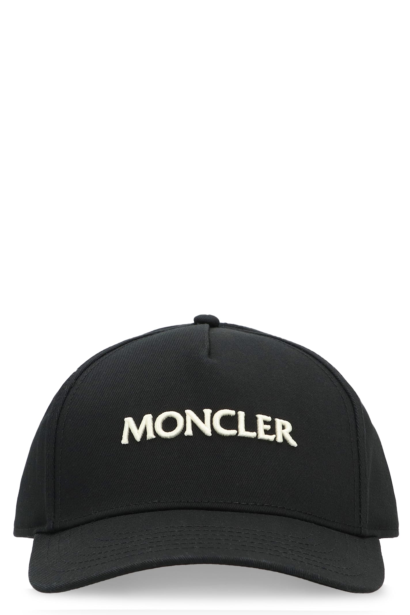 Moncler Logo Embroidery Cap In Black