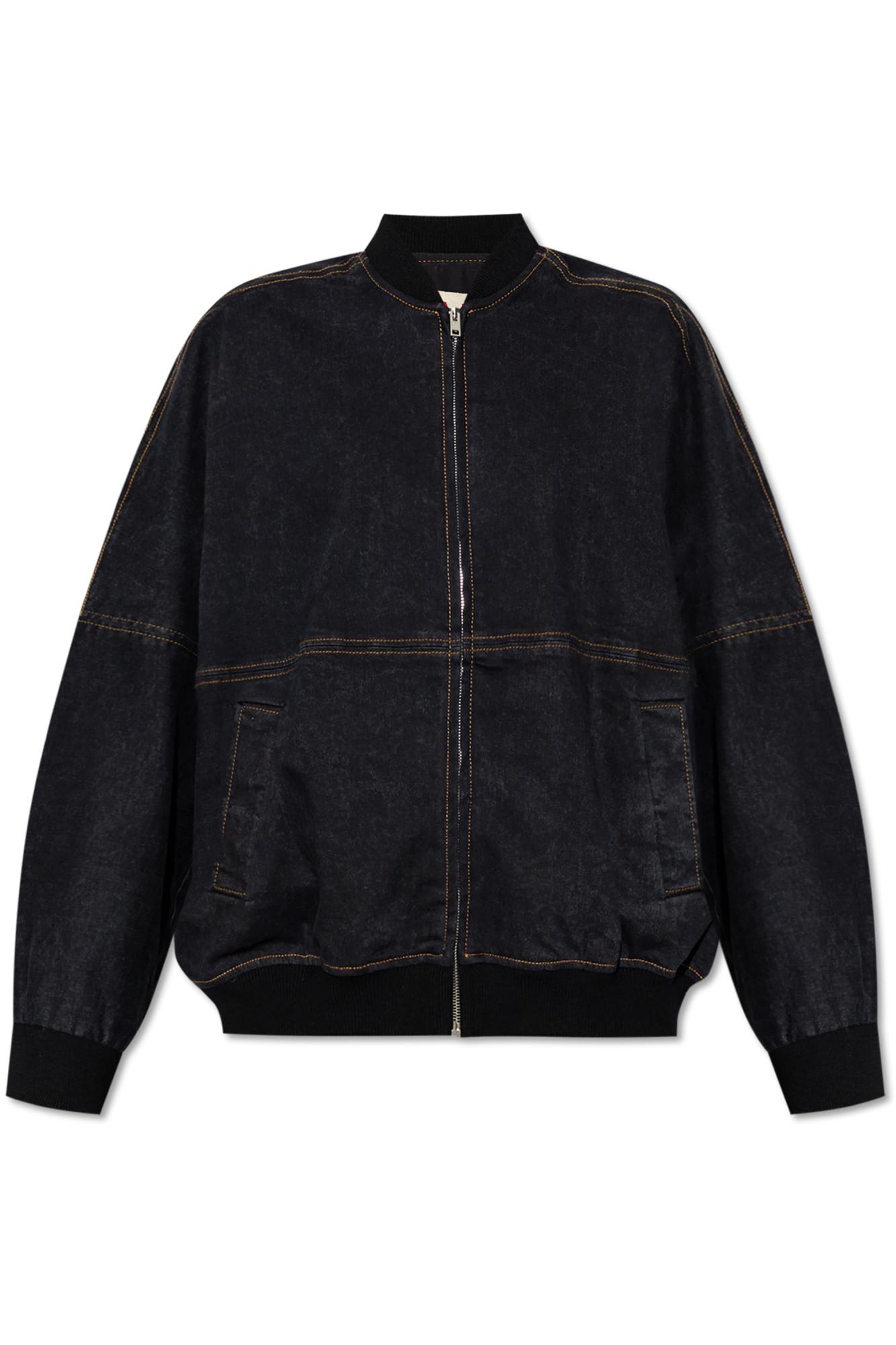 Shop Marni Denim Jacket In Nero