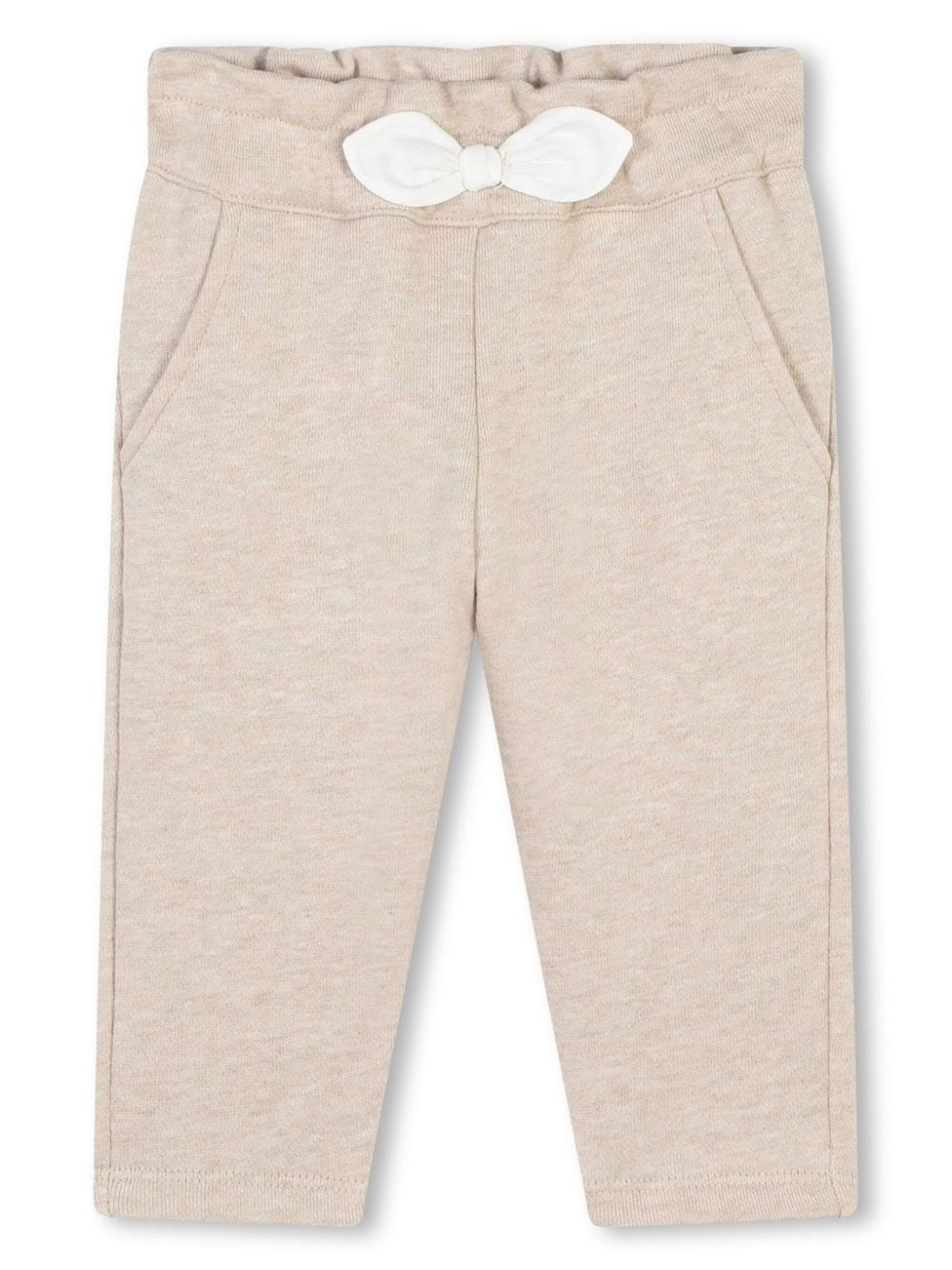 CHLOÉ CHLOÈ KIDS TROUSERS BEIGE 