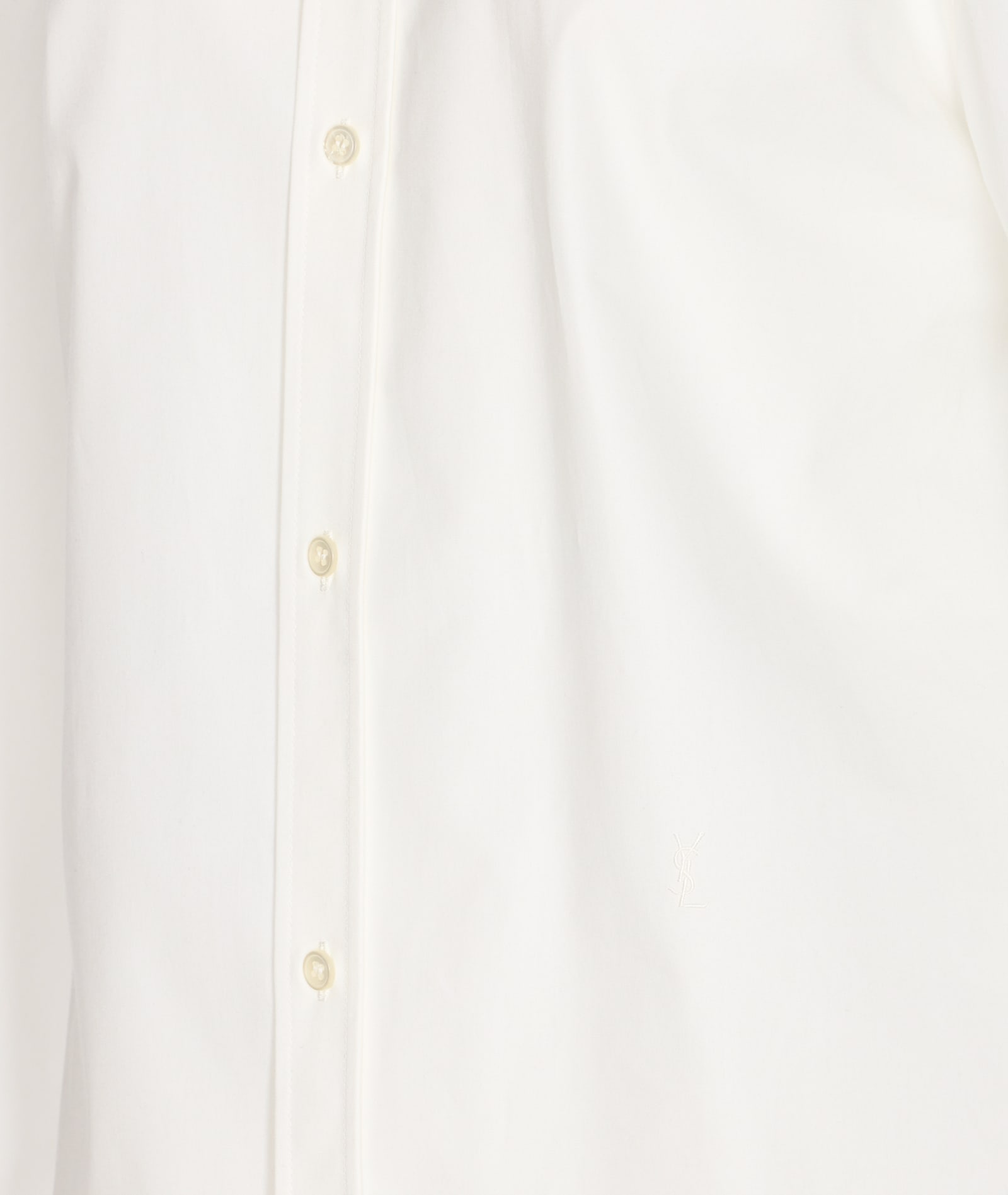 Saint Laurent Curved Hem Long Sleeves Shirt