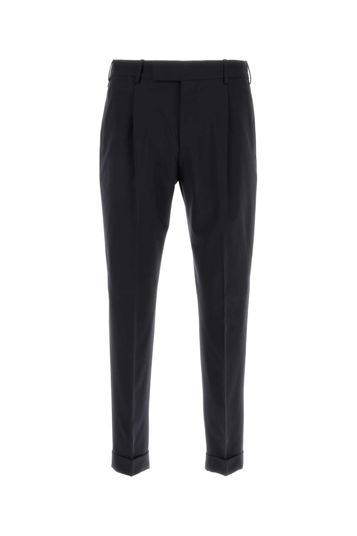 Pt Torino Midnight Blue Stretch Wool Edge Cigarette Pant In 0360