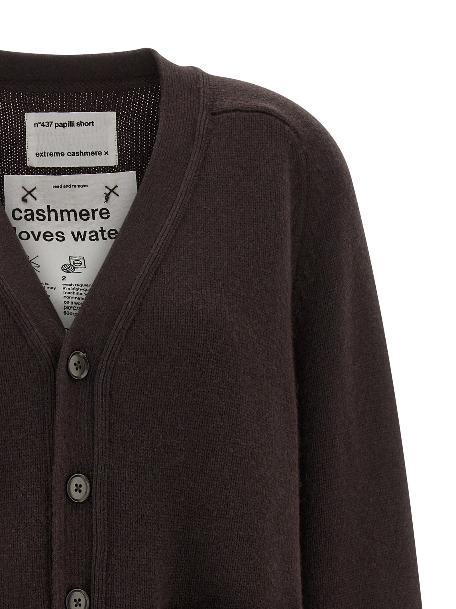 Extreme Cashmere 'n°437 Papilli Short' Cardigan In Brown