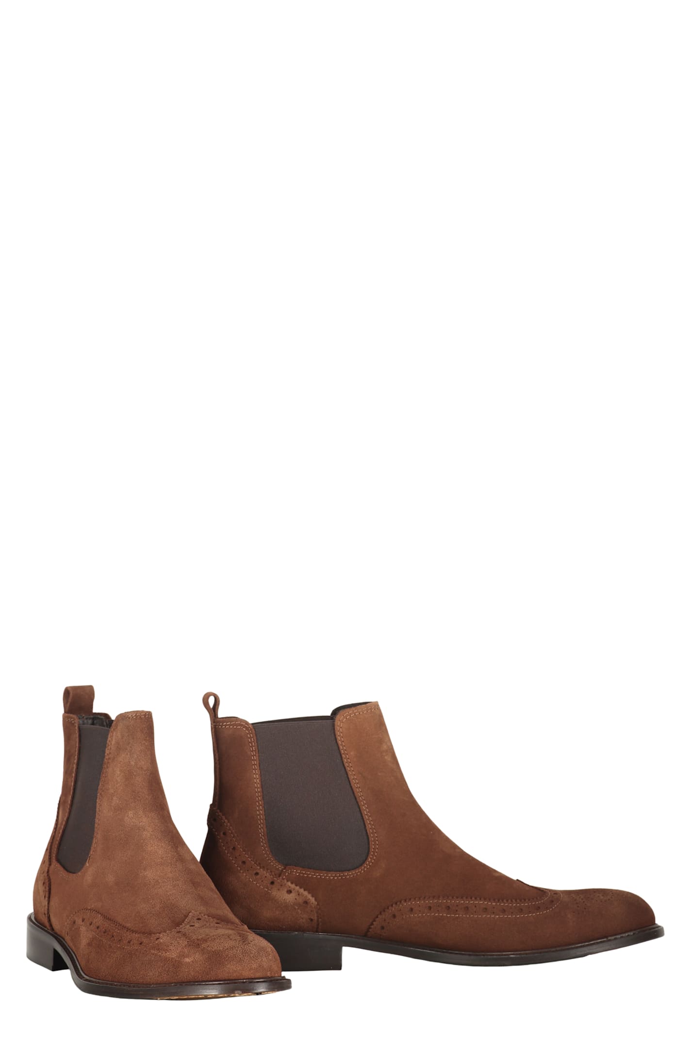 Bruno Magli Suede Chelsea Boots In Brown