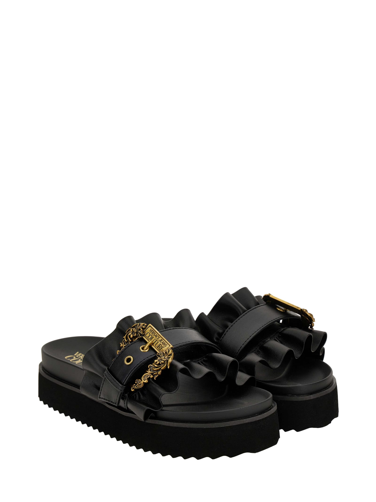 VERSACE JEANS COUTURE VERSACE JEANS COUTURE BLACK SANDALS