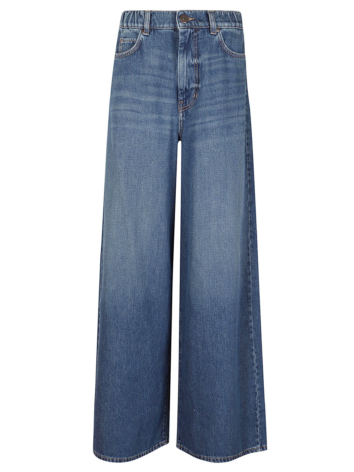 WEEKEND MAX MARA BUTTON DETAILED WIDE LEG JEANS 