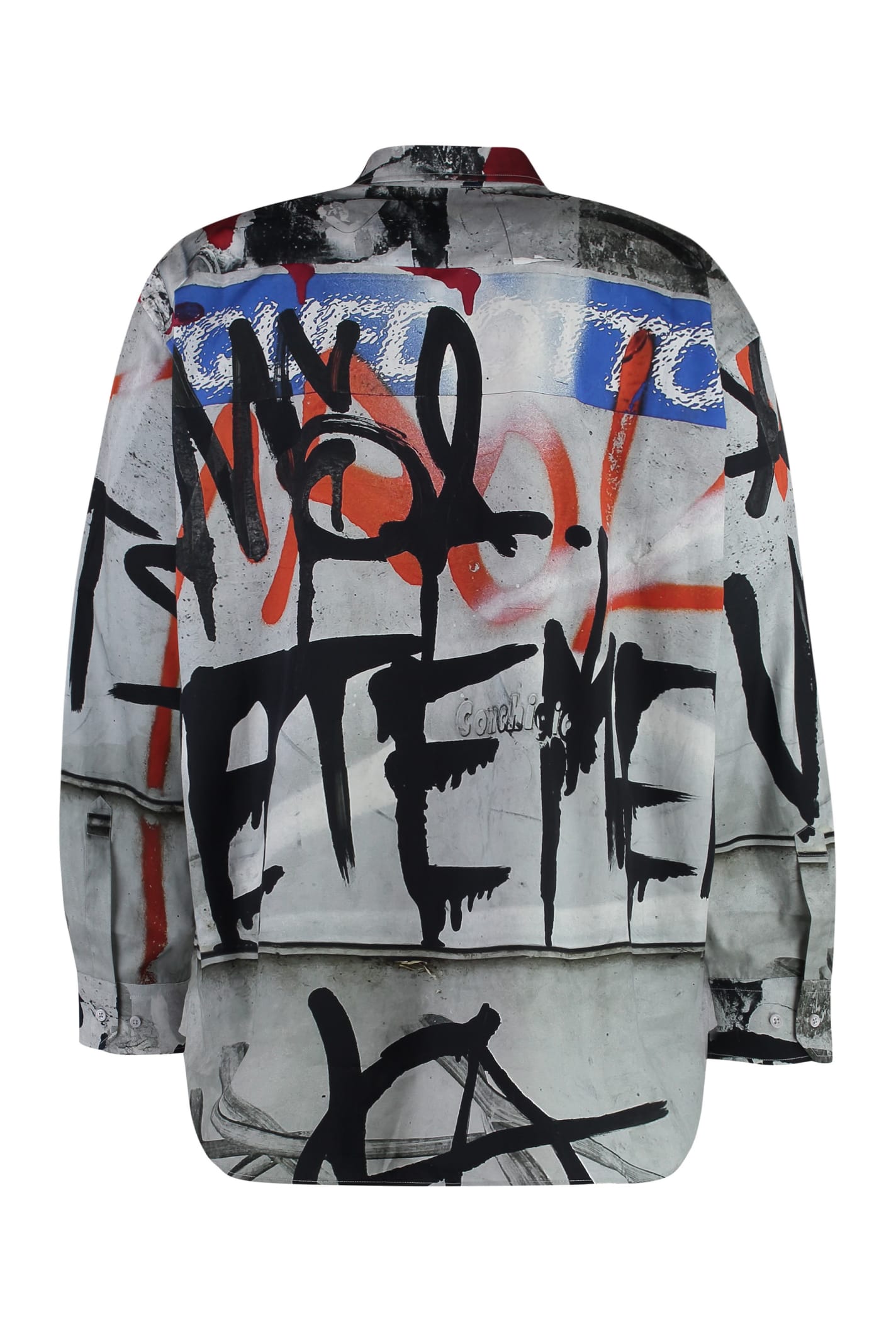 Vetements Printed Cotton Shirt In Multicolor