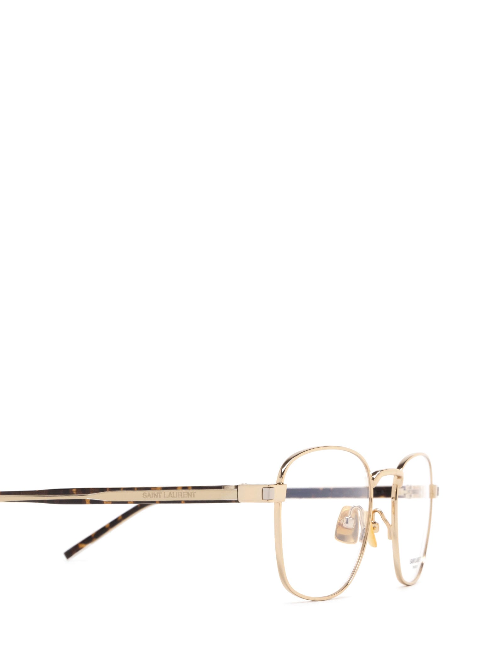 Shop Saint Laurent Sl 699 Gold Glasses