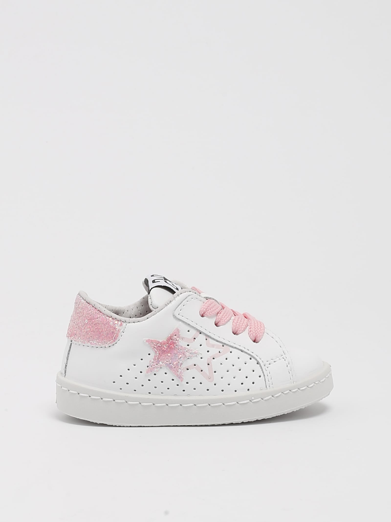 Shop 2star Sneakers Low Sneaker In Bianco-rosa