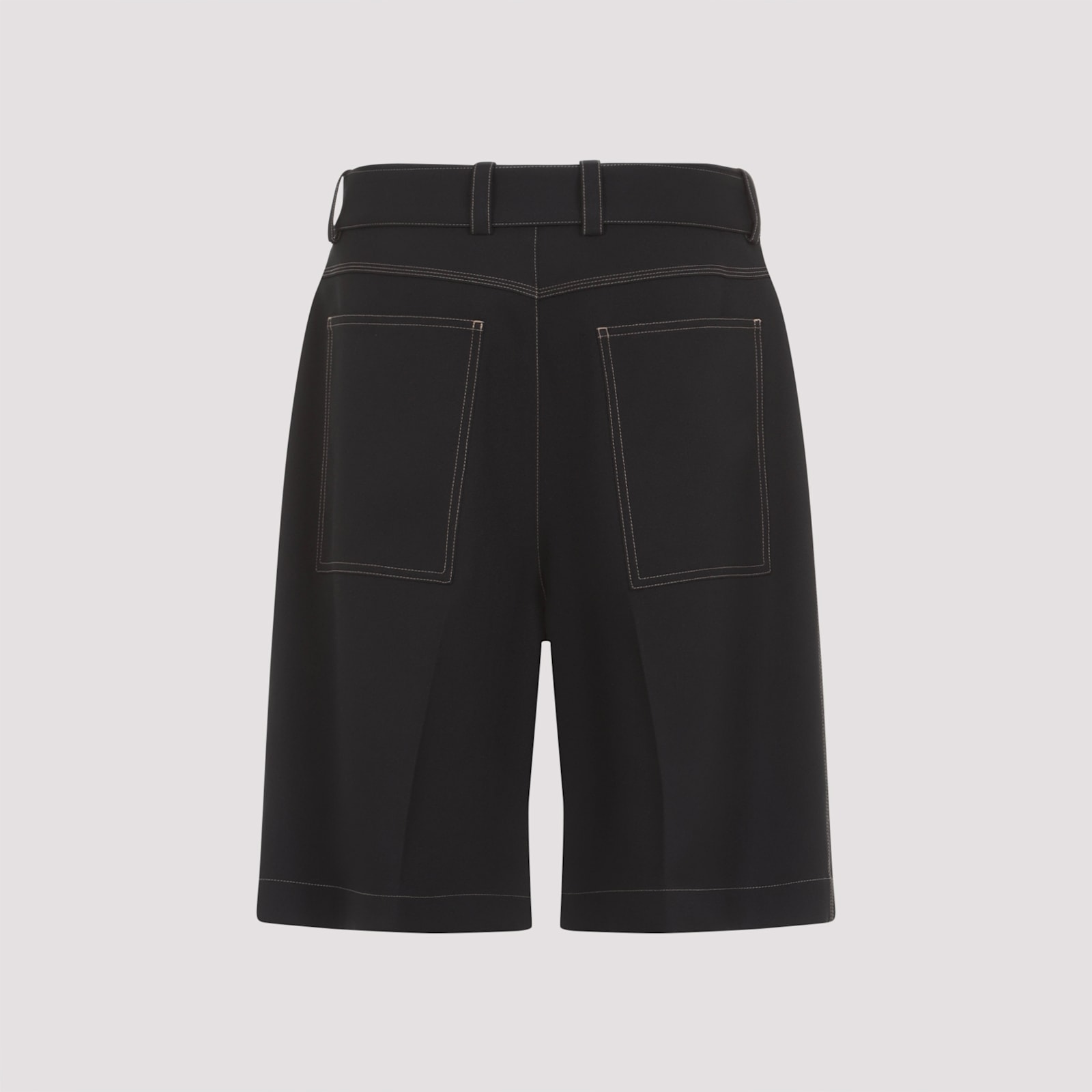 Jil Sander Belted Bermuda Shorts In Black