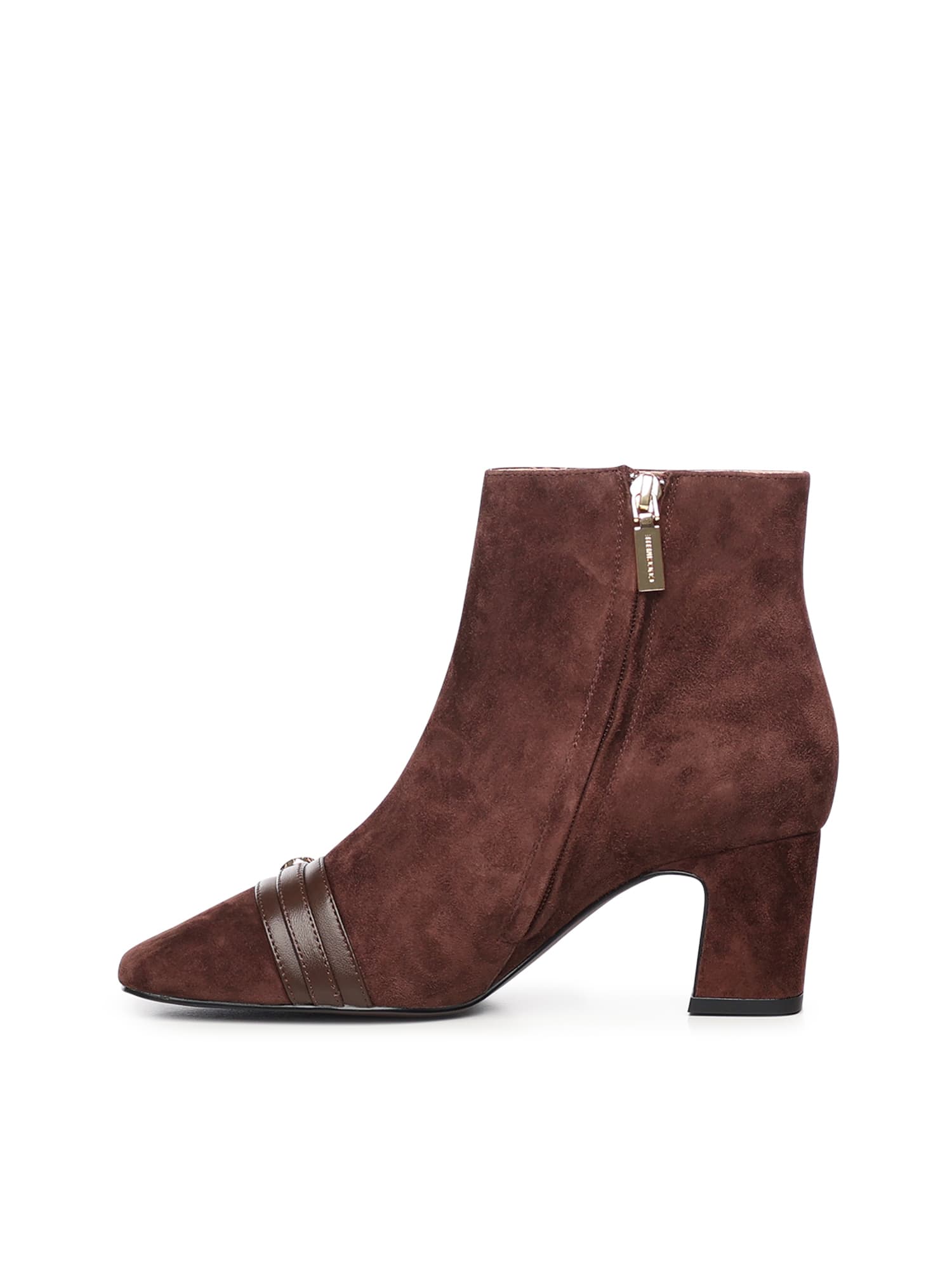 Coccinelle Nadja Suede Ankle Boots In Brown
