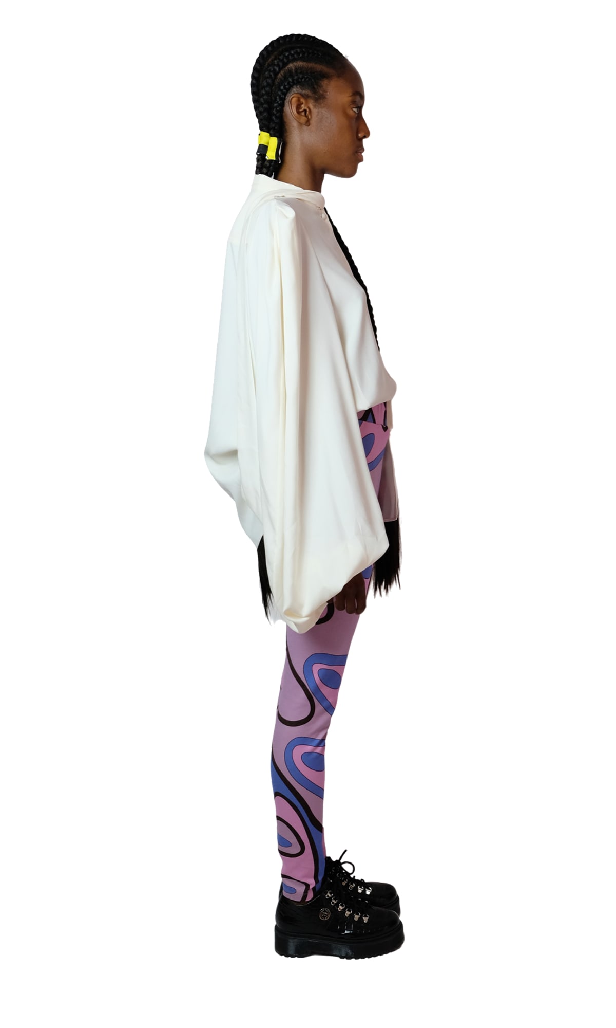 Shop Sara Battaglia Leggings In Pink Print