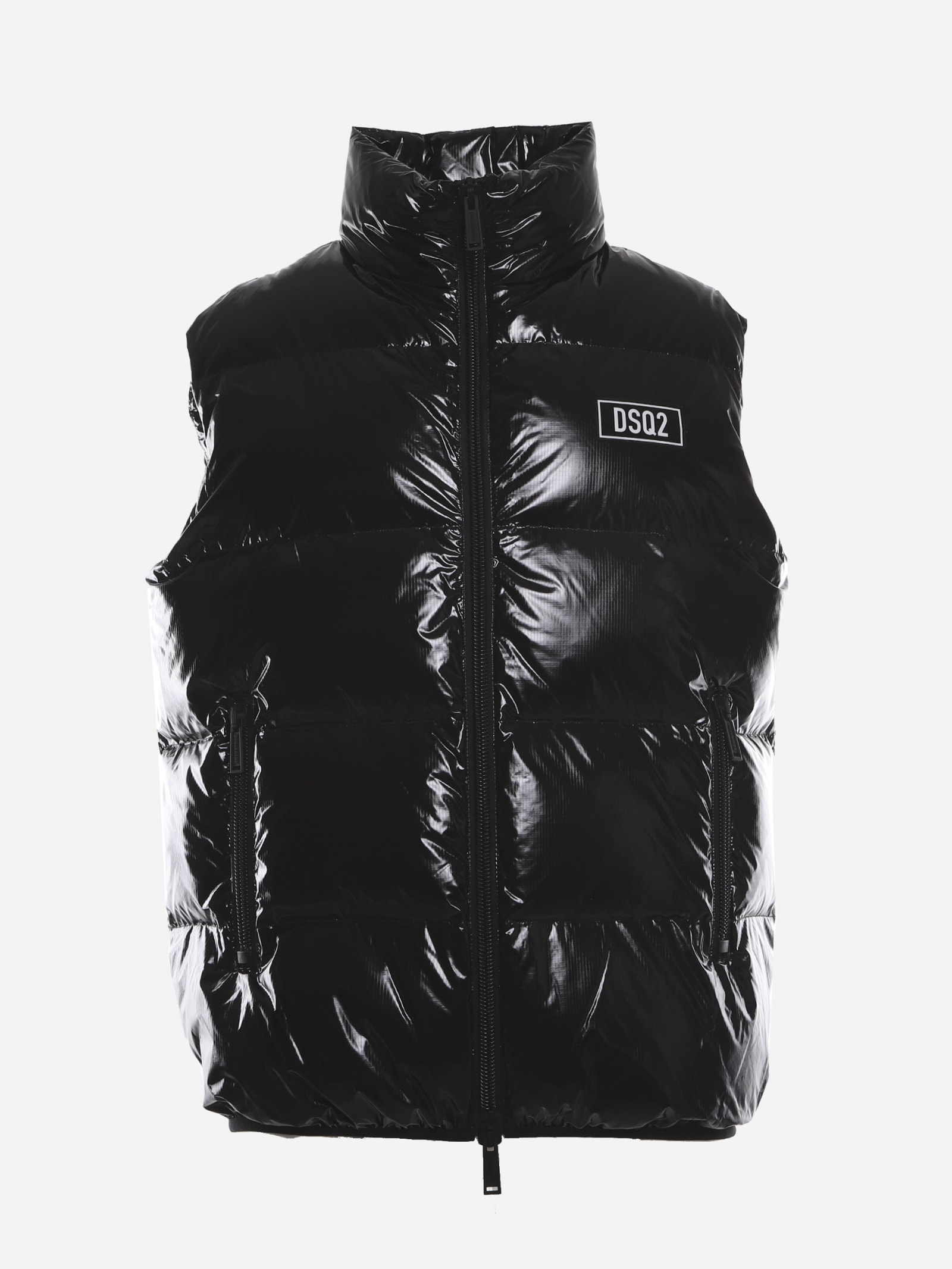 Dsquared2 Padded Vest With Logo Patch