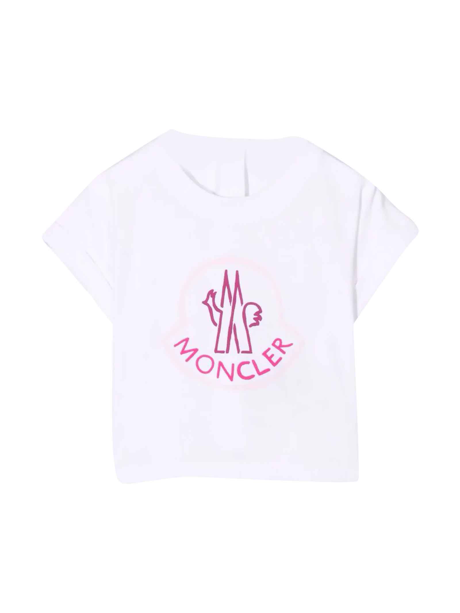 Moncler White T-shirt Baby Unisex