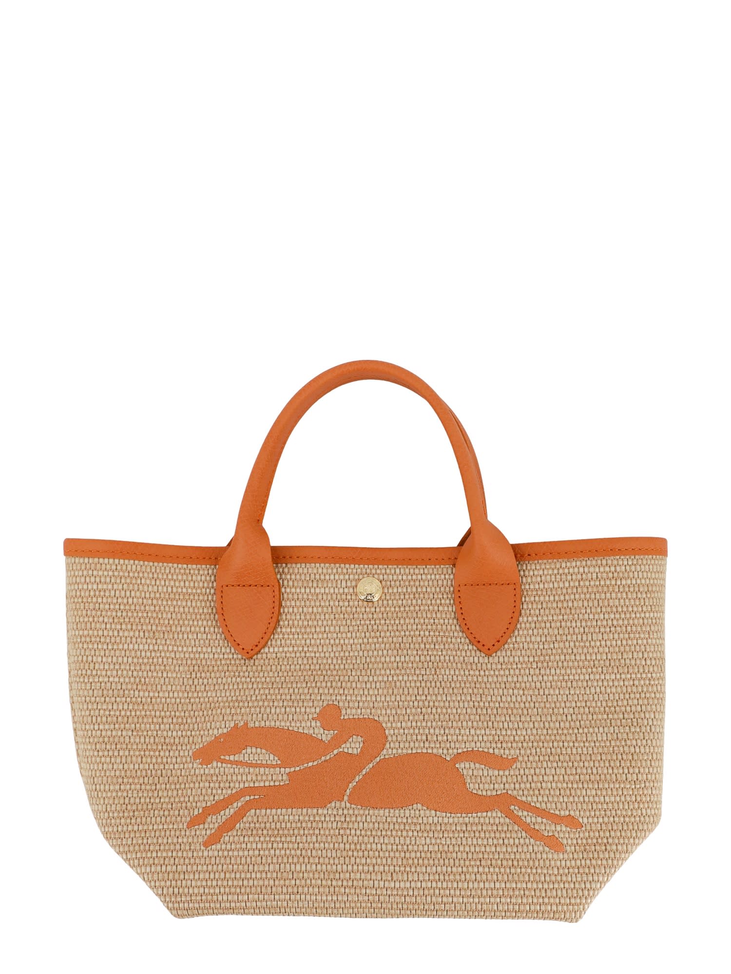 Shop Longchamp Le Panier Pliage Handbag In Abricot