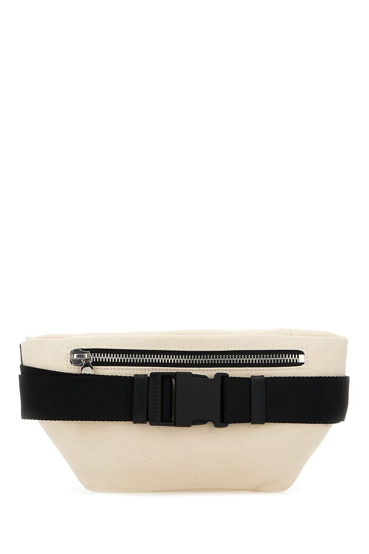 Shop Jimmy Choo Ivory Canvas Beltbag In Naturalblack